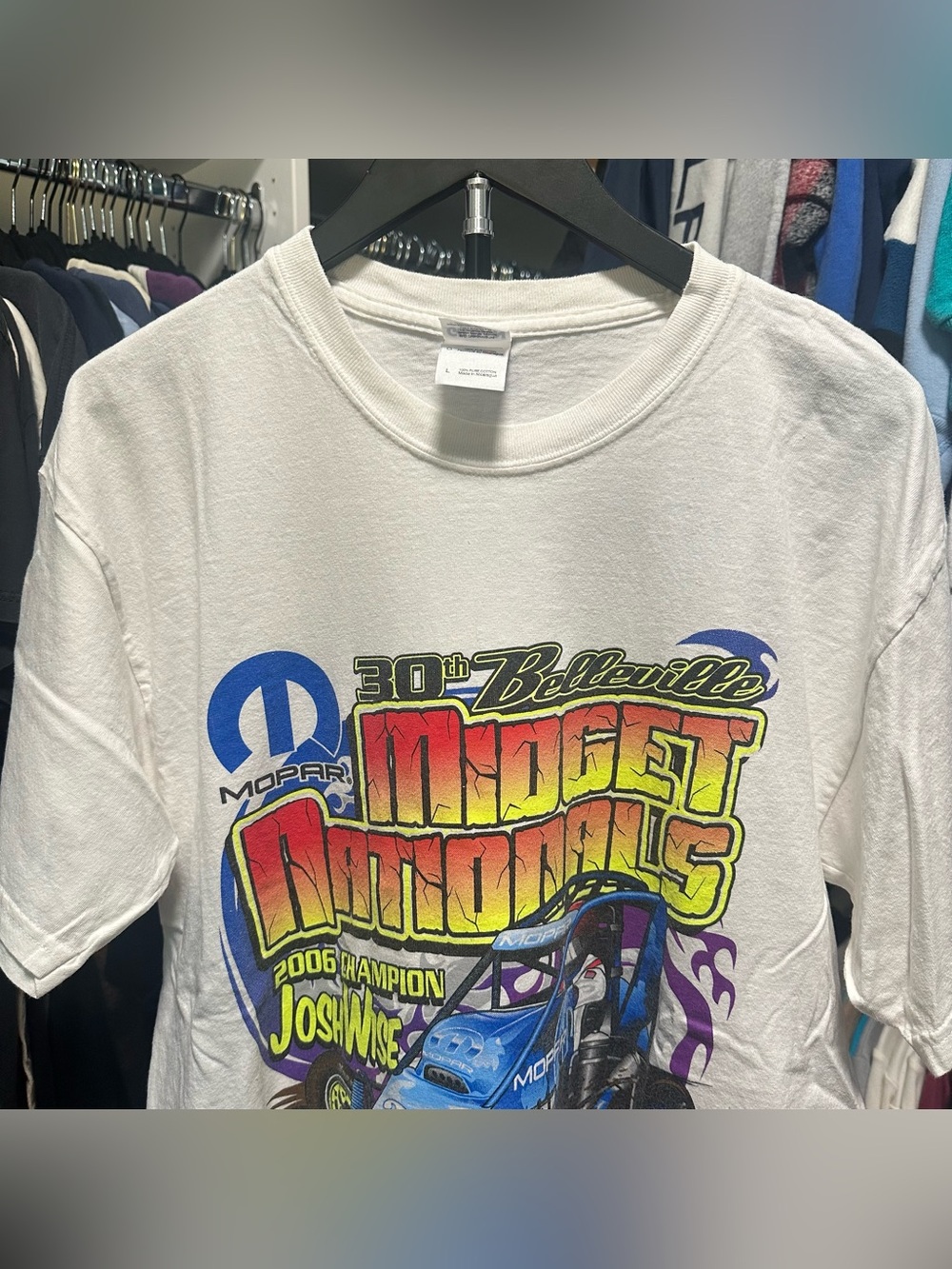 Y2K 2007 Belleville Midget Racing Sprint Car Nationals T-shirt Size Large